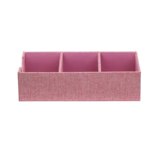 Household Essentials 3-Compartment Drawer Organizers, 2ct. Pink {10}