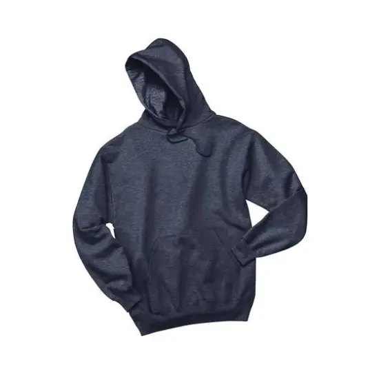 JERZEES® NuBlend Pullover Hooded Heathered Sweatshirt Vintage Heather Navy {1}