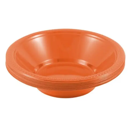 JAM Paper 7" Plastic Bowls, 20ct. Orange {4}