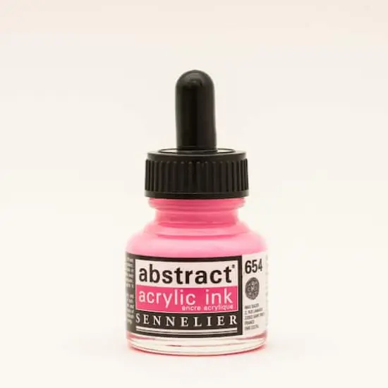 Sennelier Abstract Acrylic Ink, 30mL Fluorescent Pink {1}