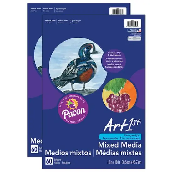 Art1st&reg; Mixed Media Art Paper, 2 Packs of 60 {1}