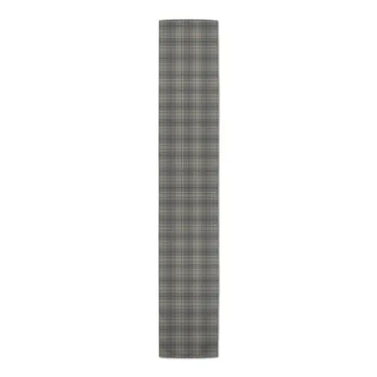 Dark Gray Plaid Indoor/Outdoor Table Runner {1}