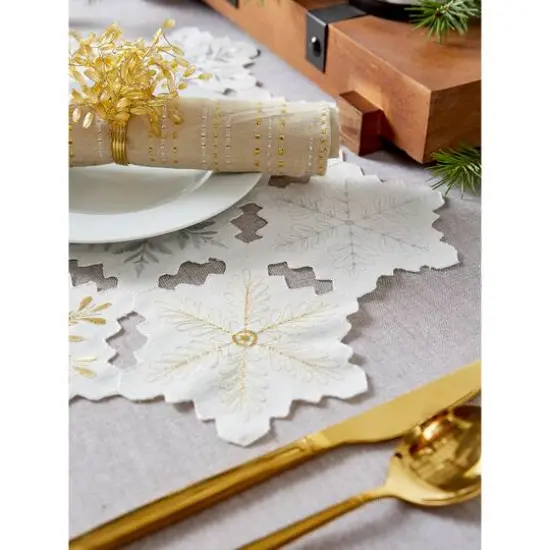 DII&reg; Embroidered Snowflake Placemats, 4ct. {9}