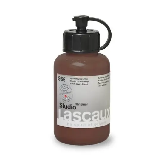 Lascaux Studio Acrylic Paint, 85mL 966 Oxide Brown Deep {4}