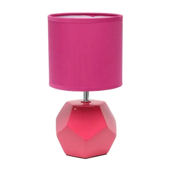 Simple Designs Round Prism Mini Table Lamp Pink {1}