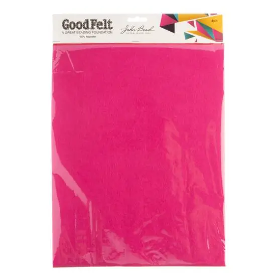 John Bead GoodFelt Beading Foundation, 8.5 x 11", 4ct. Pink/Red {4}