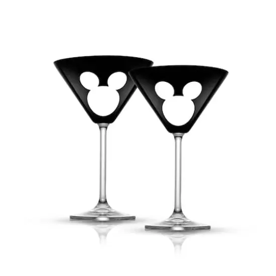 JoyJolt® Disney® 10oz. Luxury Mickey Mouse Crystal Martini Glass, 2ct. {1}
