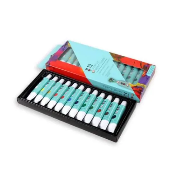 Bright Stripes iHeartArt Acrylic 12 Color Paint Tube Set {1}