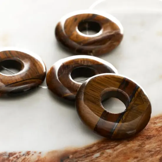Tiger Eye Loop Beads, 30mm by Bead Landing&trade; {3}