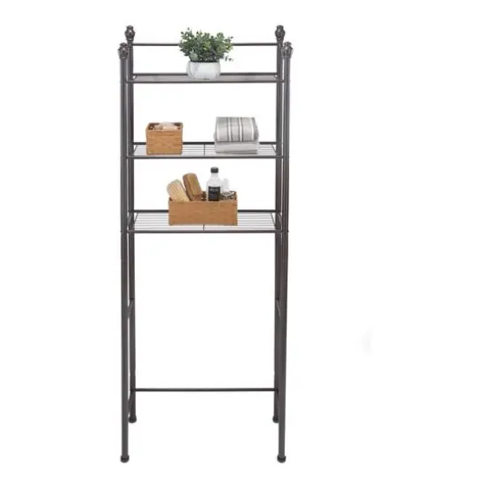 Organize It All Belgium Bronze 3-Tier Over the Toilet Space Saver {6}