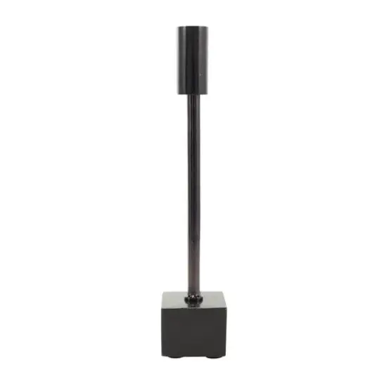 Black Aluminum Slim Candle Holder with Block Base Set {8}