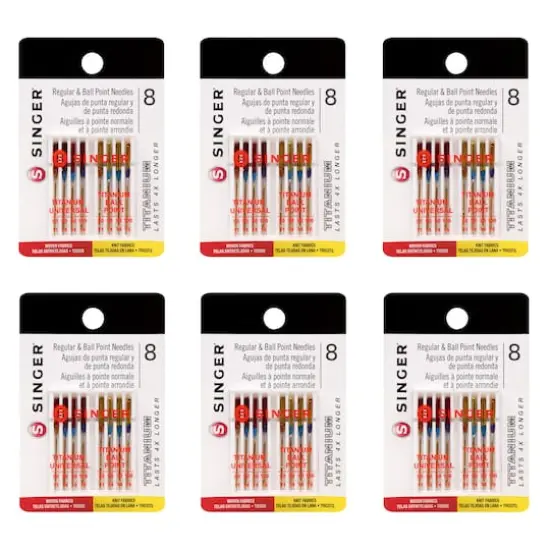 SINGER&reg; Universal Regular & Ball Point Titanium Needles, 48ct. {1}