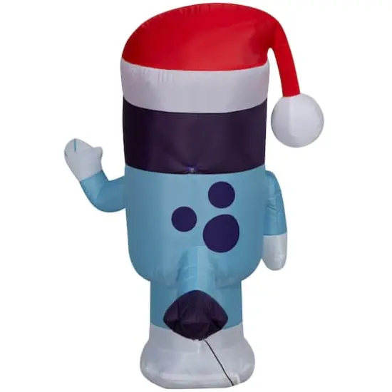 3.5ft. Airblown&reg; Inflatable Christmas Bluey in Santa Hat {3}