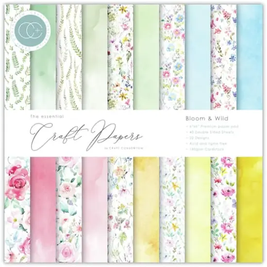Craft Consortium Bloom & Wild Double-Sided Paper Pad, 6" x 6" {1}