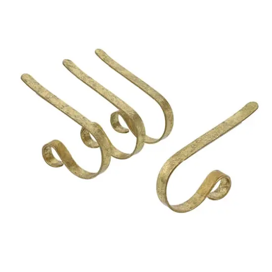 Original MantleClip&reg; Gold Foil Stocking Holders, 4ct. {1}