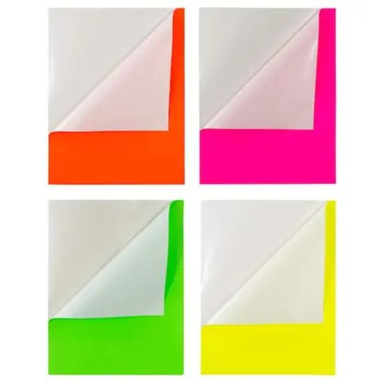 JAM Paper Assorted Neon Full Sheet Shipping Labels, 8.5" x 11" {3}