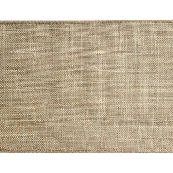 4" x 18ft. Faux Linen Wired Ribbon by Celebrate It&trade; Specialty {4}