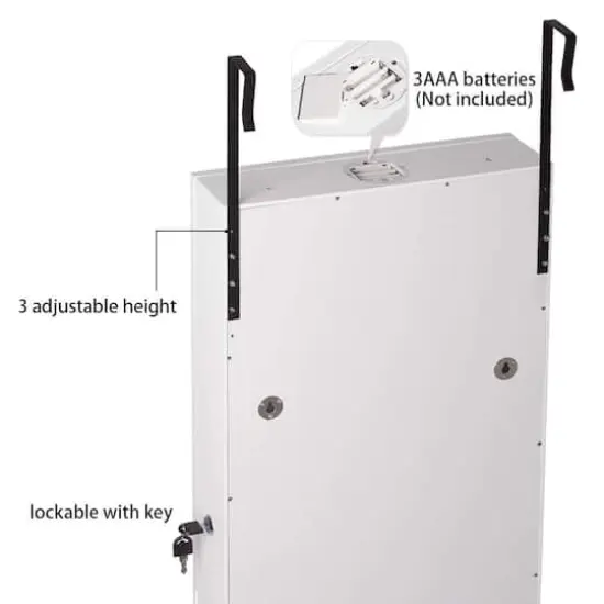 Classic White Full Door Jewelry Armoire {8}