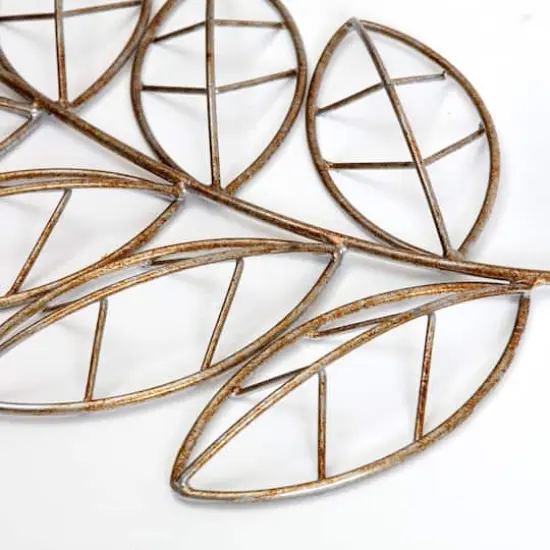 Habitat Decor 33" Gold Eber Leaves Metal Wall Art {6}