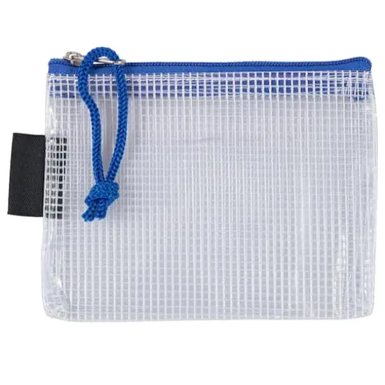 JAM Paper Blue Mesh Zipper Pouch Set {4}