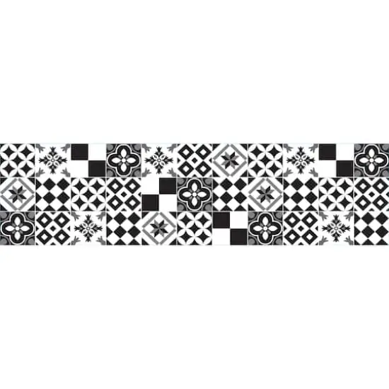 Crearreda Black & White Azulejos Peel & Stick Backsplash {1}