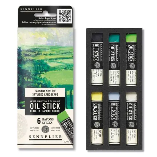 Sennelier Landscape 6 Color Oil Stick Mini Cardboard Set {3}