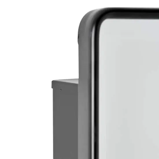 Head West Black Metal Medicine Cabinet with Beveled Mirror {4}