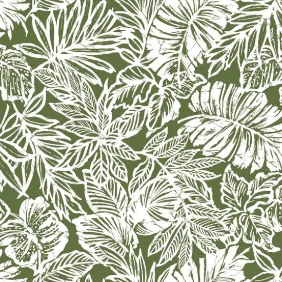 RoomMates Batik Tropical Leaf Peel & Stick Wallpaper Black {2}