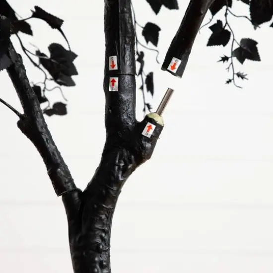 7ft. Artificial Halloween Black Maple Tree {6}