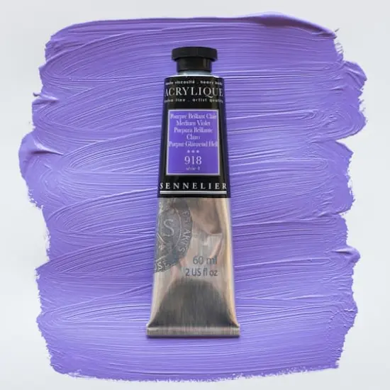 Sennelier Extra Fine Artists' Acrylic Paint, 60mL 918 Medium Violet {4}
