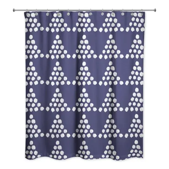 Stacked Triangle Dots Shower Curtain Blue {1}