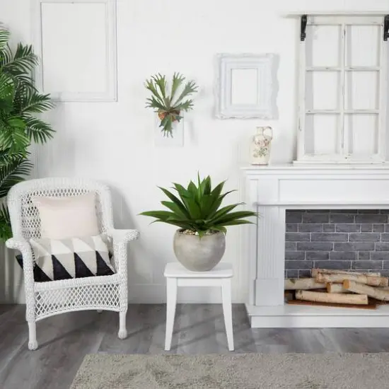 24" Agave Plant in Sand Planter {7}