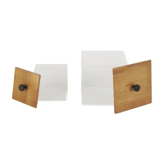 Clear & Brown Box Set with Brown Wooden Lids {9}