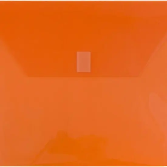 JAM Paper Booklet Plastic Envelopes with Hook & Loop Closure, 24ct. Orange {4}