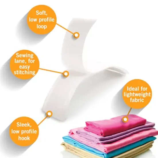 Velcro&reg; Sleek & Thin&trade; White Sew On Low Profile Fastener Roll {6}
