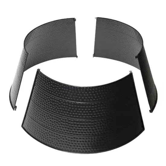 Glitzhome&reg; 26" Hammered Metal Tree Collar Black {8}