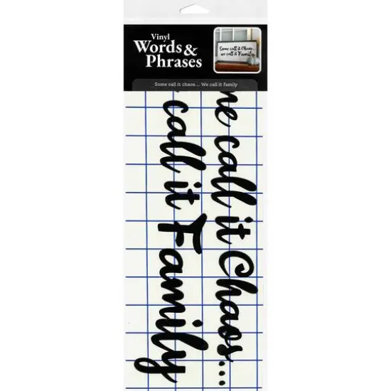 Leisure Arts&reg; Vinyl Matte Black We Call It Family Decal {4}
