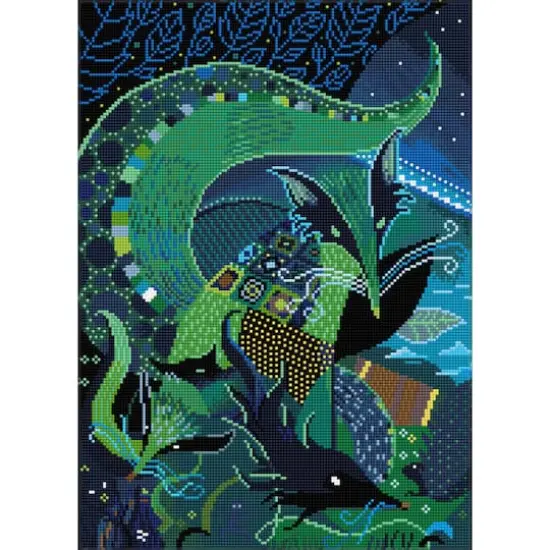 Diamond Dotz&reg; Intermediate Forest Fox Diamond Art Painting Kit {1}