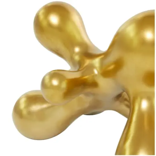 CosmoLiving by Cosmopolitan 13" Porcelain Molecule Abstract Sculpture Gold {8}