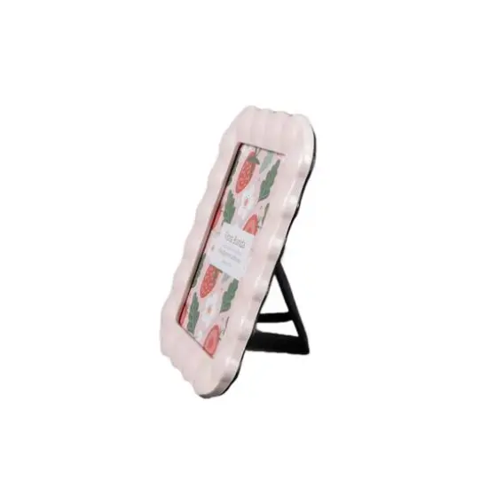 Flora Bunda&reg; 4" x 6" Pink Infinity Dots Ceramic Frame {3}