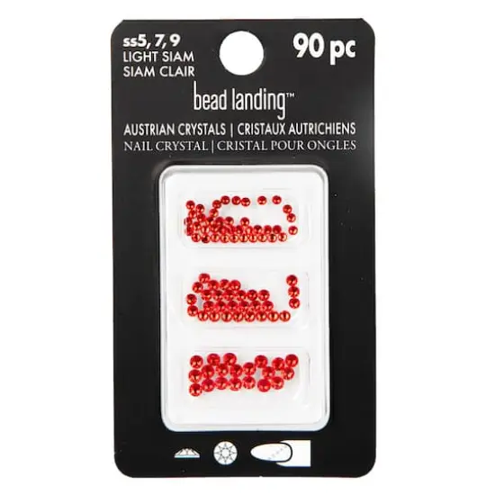 Round Flatback Austrian Crystals Mix by Bead Landing&trade;, 90ct. Light Siam {4}