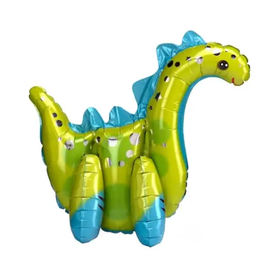23" Blue & Green Air-Filled Stegosaurus Foil Balloon {1}