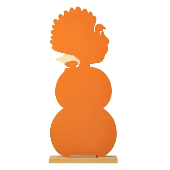 Glitzhome&reg; 36" Thanksgiving Wooden Stacked Pumpkin & Turkey Porch D&eacute;cor {8}