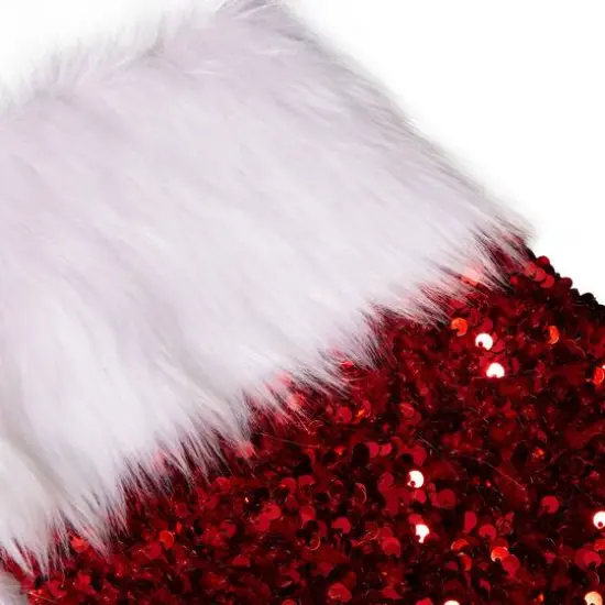 Glitzhome&reg; 21" Red Sequin Christmas Stocking, 2ct. {5}