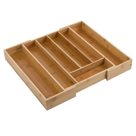 Honey Can Do Expandable Medium Bamboo Silverware Drawer Organizer {6}
