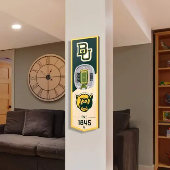 NCAA 6" x 19" StadiumView 3D Banner Baylor Bears {4}