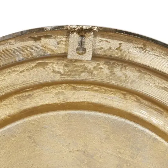 24" Aluminum Coastal Wall Clock Gold {9}