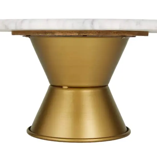 White Glam Cake Stand, 14" x 14" x 6" {5}