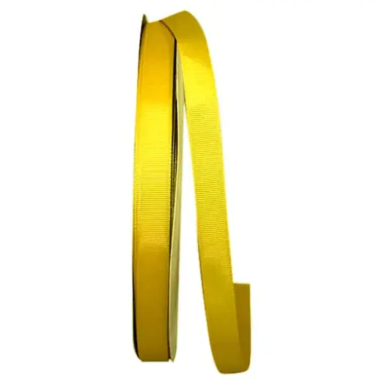 JAM Paper 5/8" x 100yd. Grosgrain Style Wired Ribbon Yellow {1}