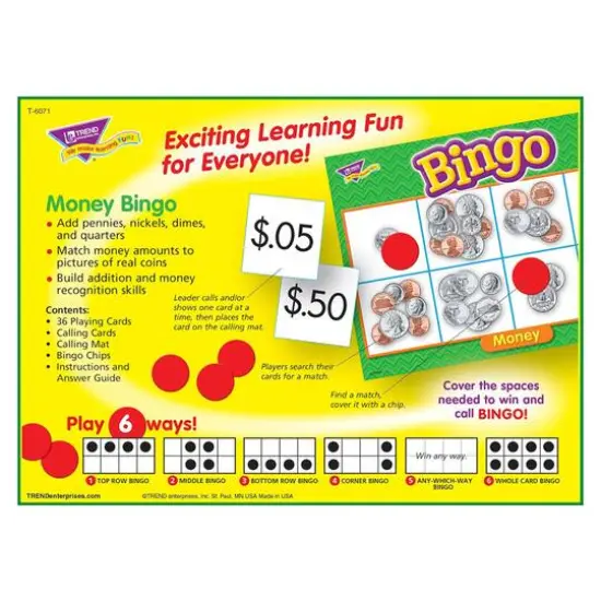 Trend Enterprises&reg; Money Bingo {5}